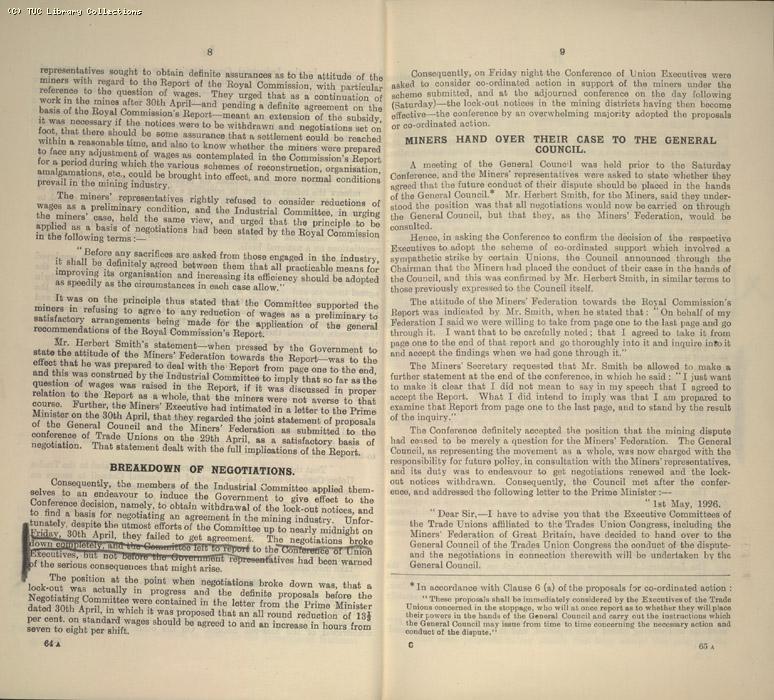 Miners Dispute, Strike/NC 10/1