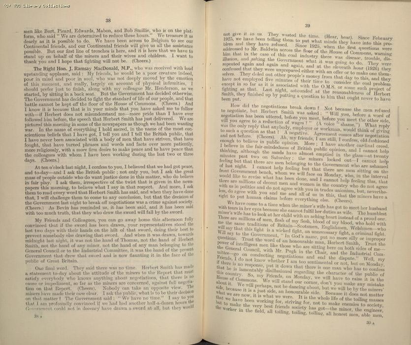 Mining Crisis and National Strike, 1925-1926 - The Mining Situation, special conference 29 April - 1 May 1926