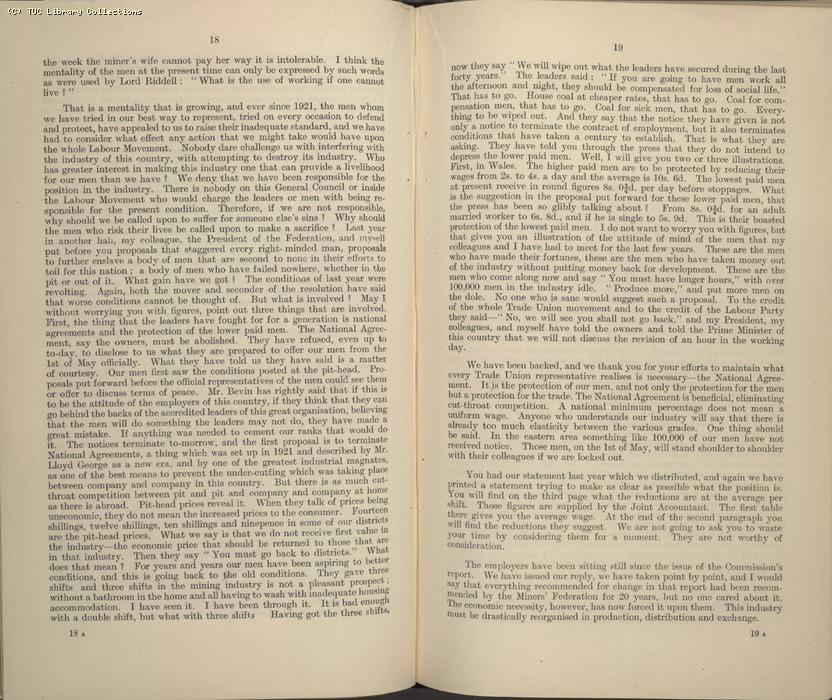 Mining Crisis and National Strike, 1925-1926 - The Mining Situation, special conference 29 April - 1 May 1926