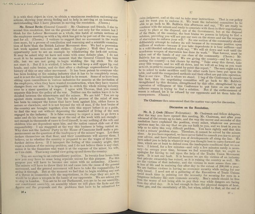 Mining Crisis and National Strike, 1925-1926 - The Mining Situation, special conference 29 April - 1 May 1926