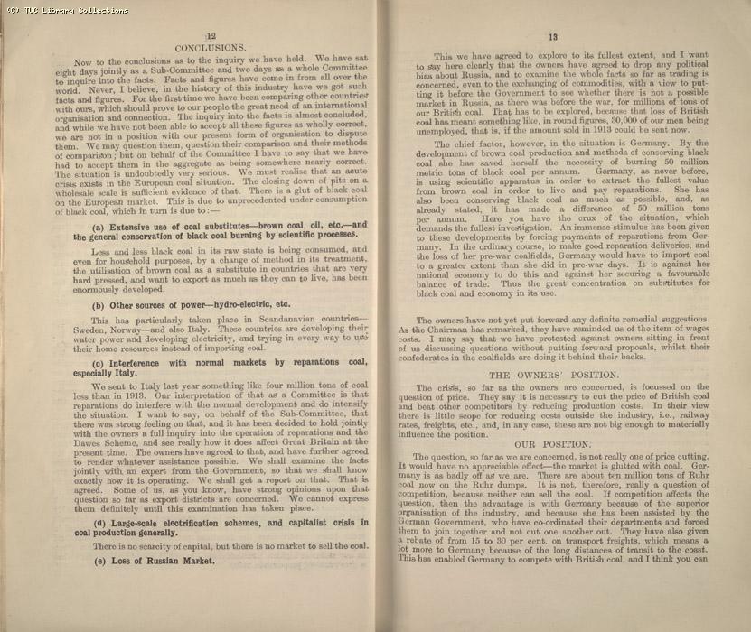 Mining Crisis and National Strike,1925/26 - Miners Federation of GB conference, 20 May 1925