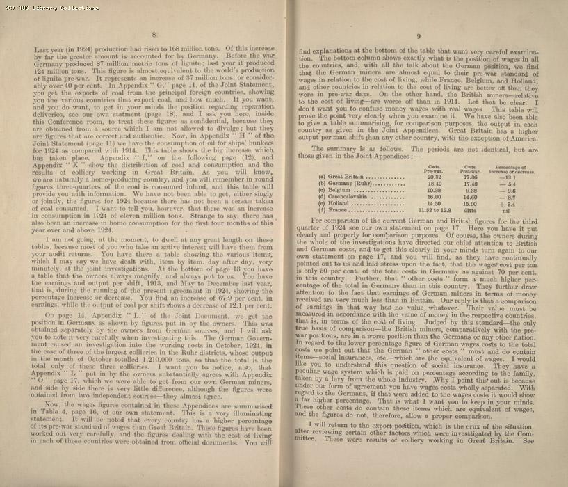 Mining Crisis and National Strike,1925/26 - Miners Federation of GB conference, 20 May 1925