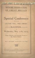 Mining Crisis and National Strike,1925/26 - Miners Federation of GB conference, 20 May 1925