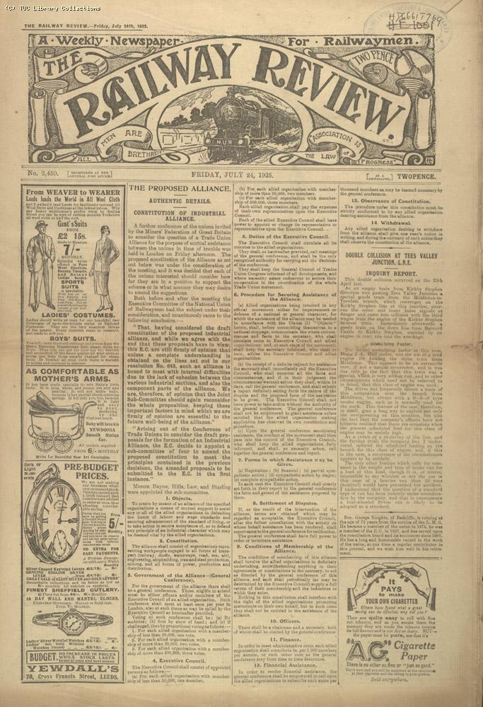 The Railway Review, 24 July, 1921