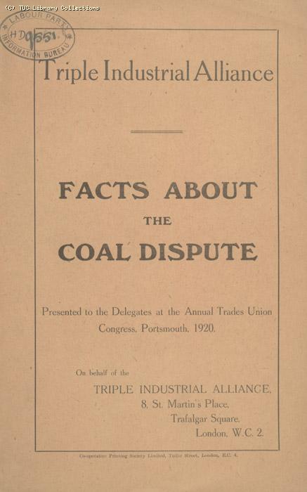 Facts about the coal dispute, 1920
