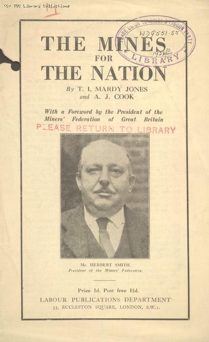 Leaflet - The Mines for the Nation, 192?