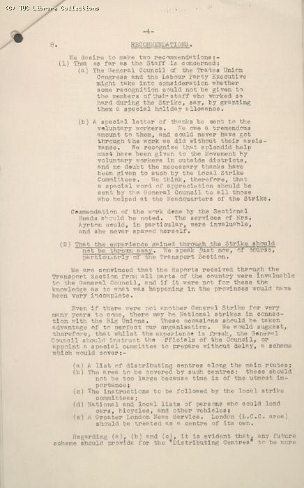 Report - General Purposes Committee, 14 February 1926