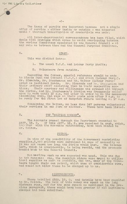 Report - General Purposes Committee, 14 February 1926