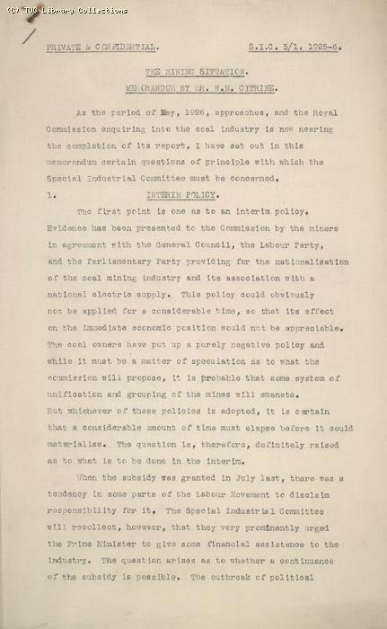 S.I.C 5/1 Citrine Memo April 1926