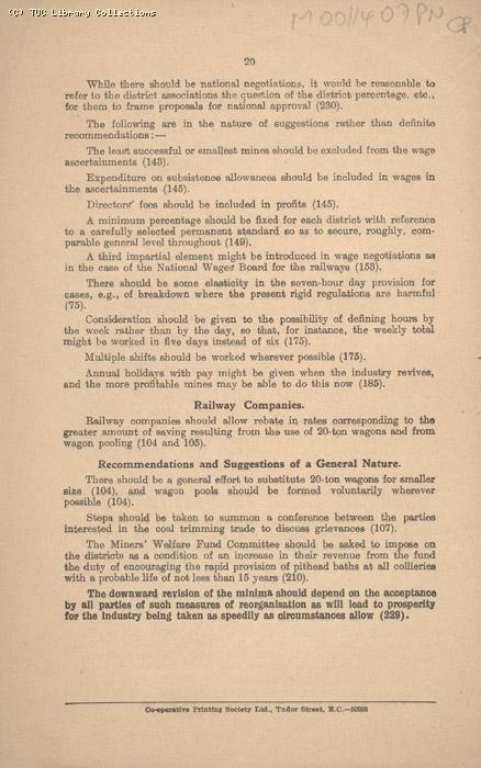 What the Coal Commission Proposes March 1926