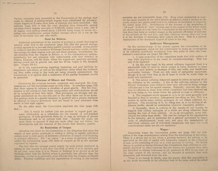 What the Coal Commission Proposes March 1926