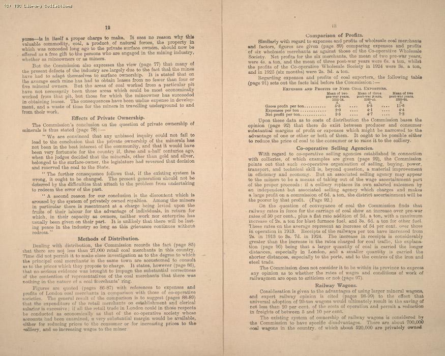 What the Coal Commission Proposes March 1926