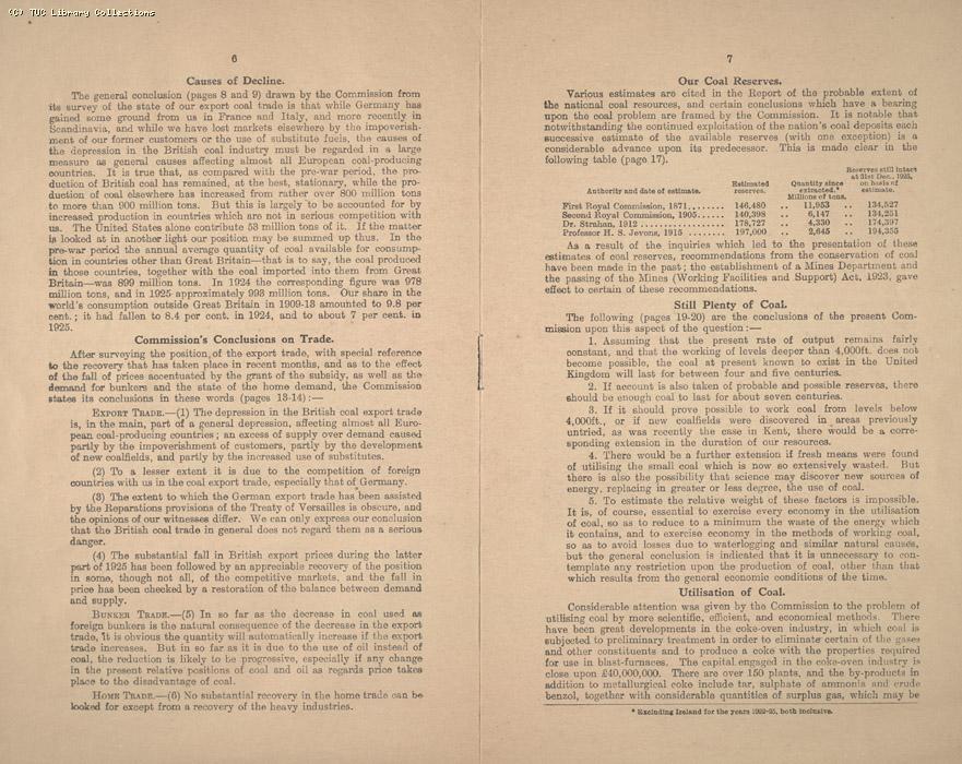 What the Coal Commission Proposes March 1926