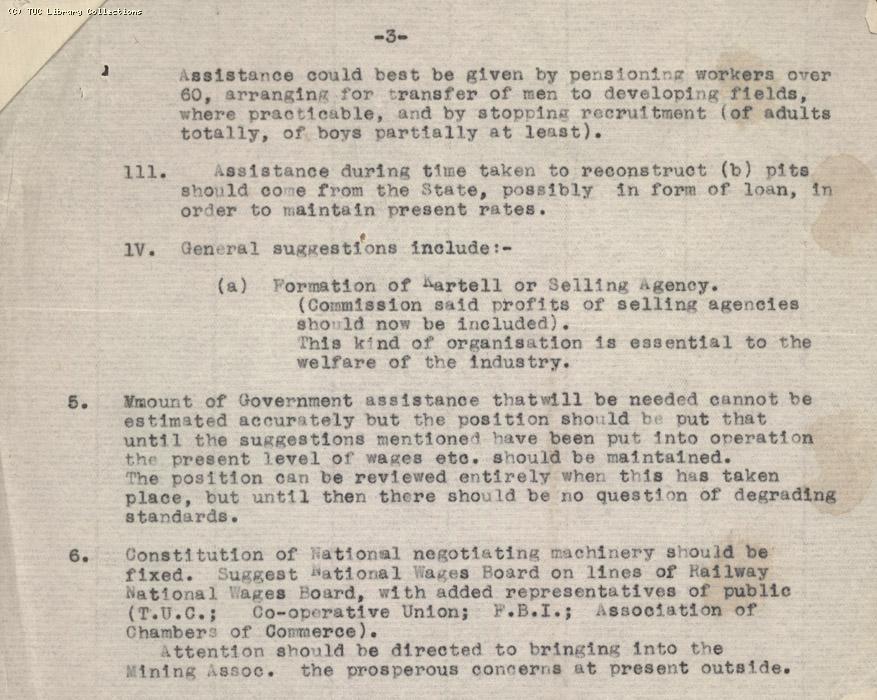 TUC research department documents 28 April 1926