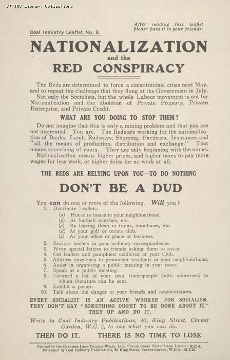 4 Local coal industry leaflets