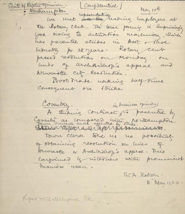 Route Report - 171 /1  11 May 1926