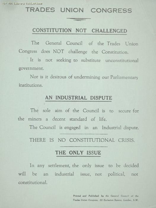 Leaflet - Constitution not challenged