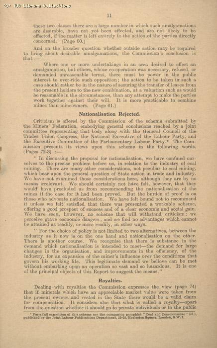 Leaflet - What The Coal Commission proposes