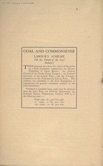 Leaflet - What The Coal Commission proposes