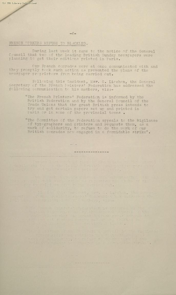 TUC Official Bulletin No.7, 10 May 1926