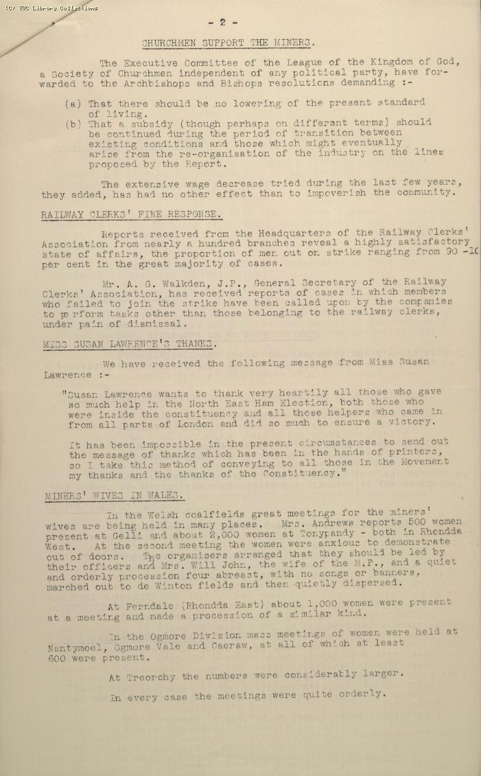 TUC Official Bulletin No.7, 10 May 1926