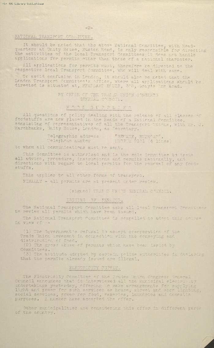 TUC Official Bulletin No.5, 8 May 1926