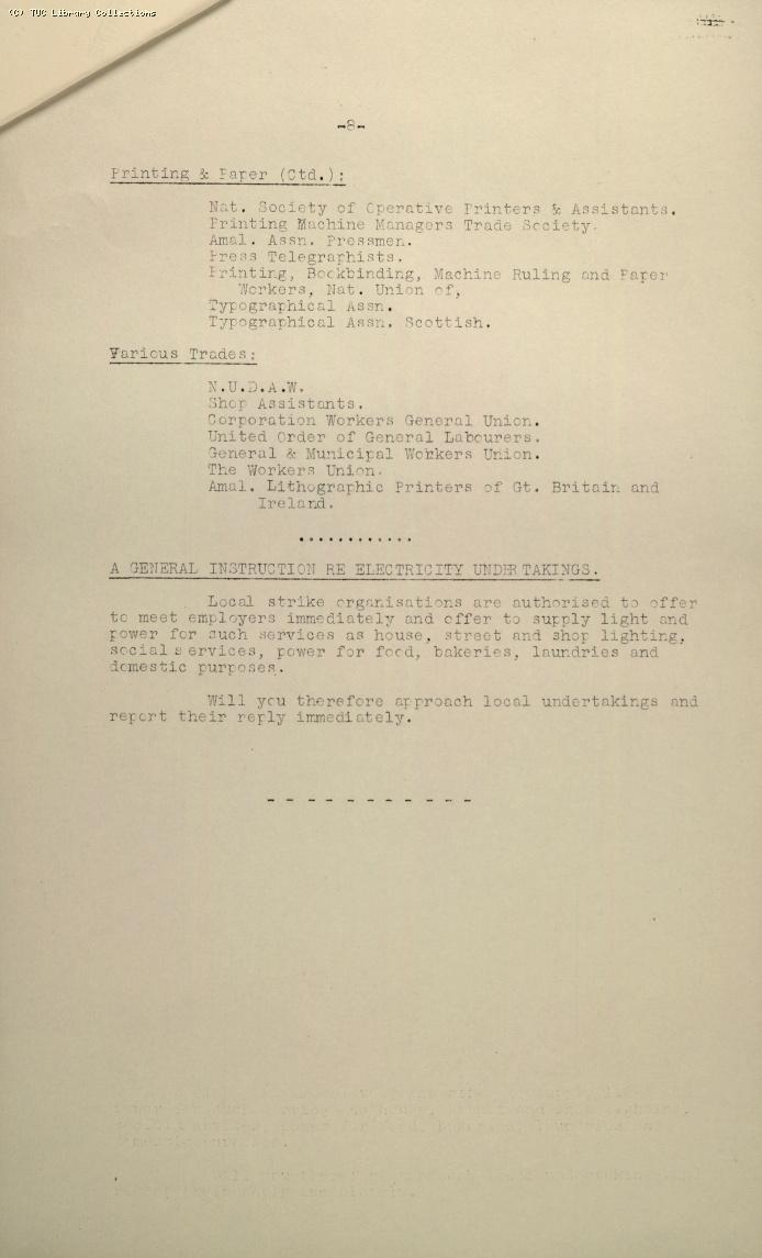 TUC Official Bulletin No.4, 7 May 1926
