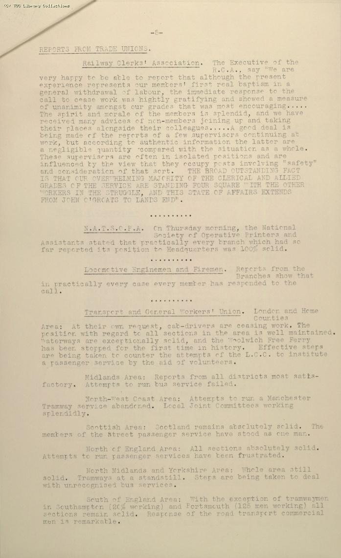 TUC Official Bulletin No.4, 7 May 1926