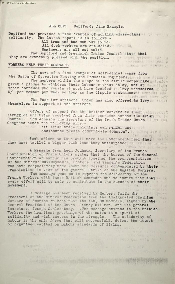 TUC Official Bulletin No.2, 5 May 1926