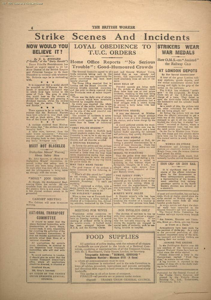 The British Worker, 7 May 1926