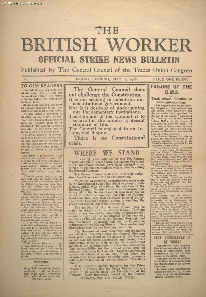 The British Worker, 7 May 1926
