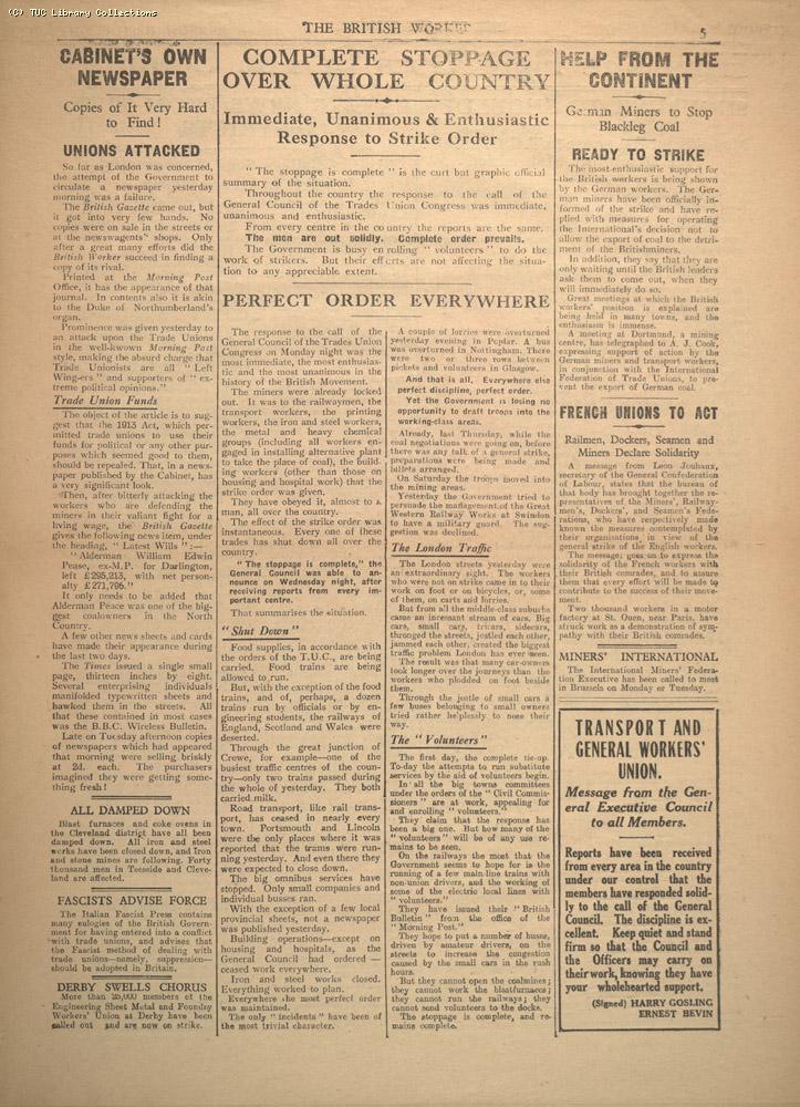 The British Worker, 5 May 1926