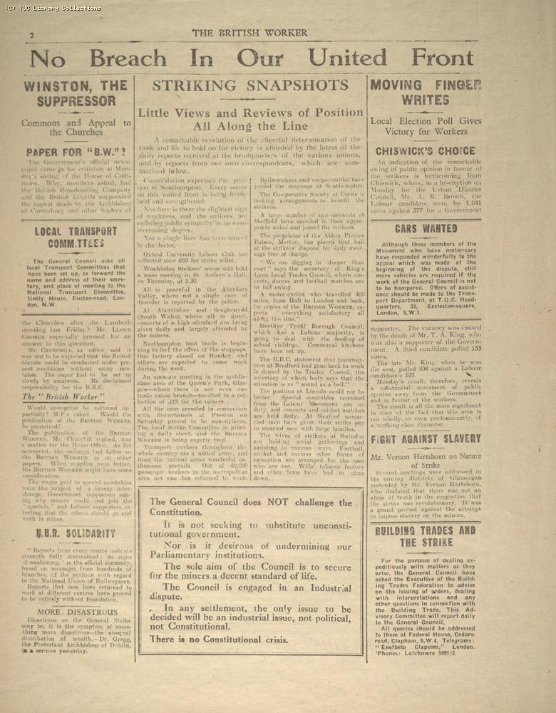 The British Worker, 11 May 1926