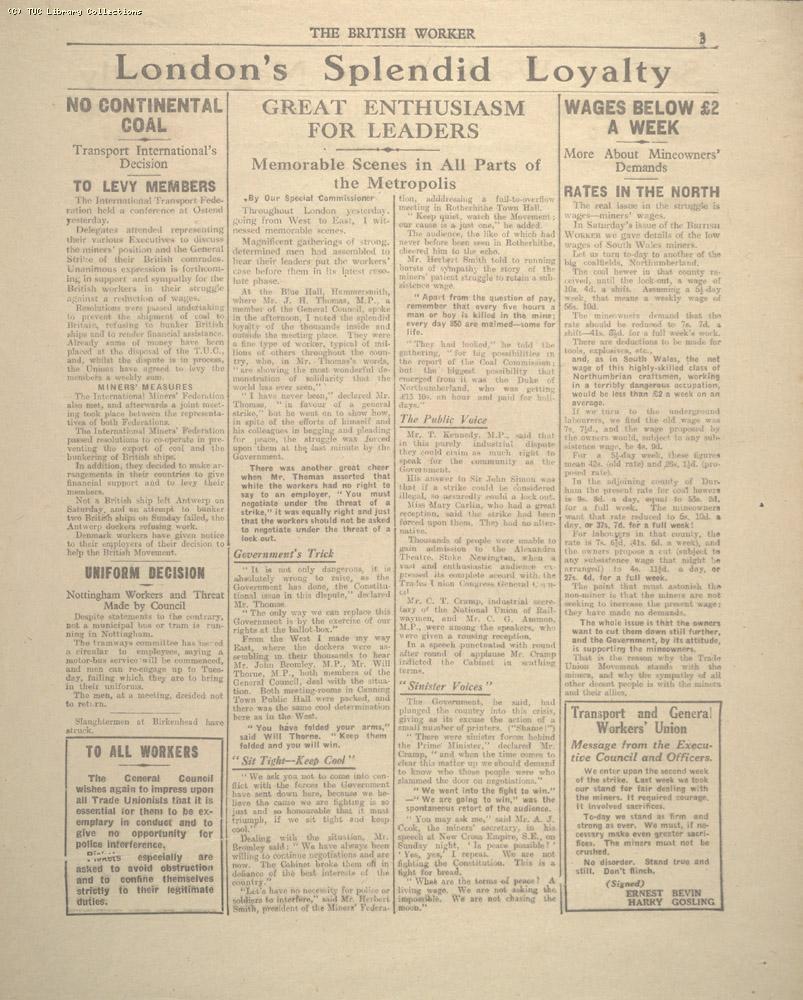 The British Worker, 10 May 1926