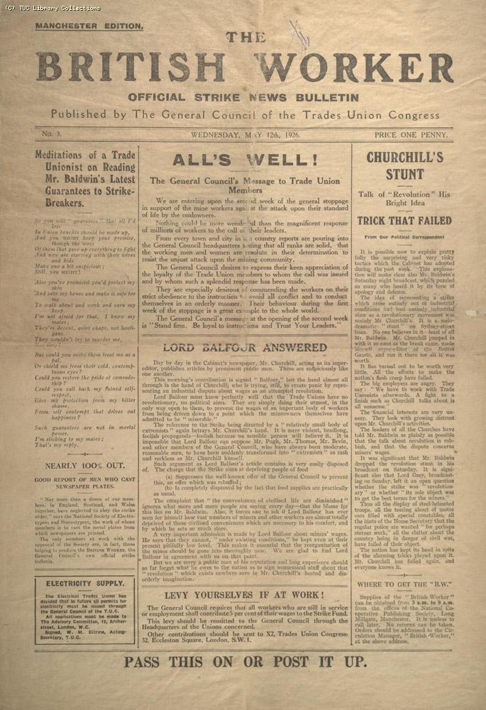 The British Worker (Manchester Edition), 12 May 1926
