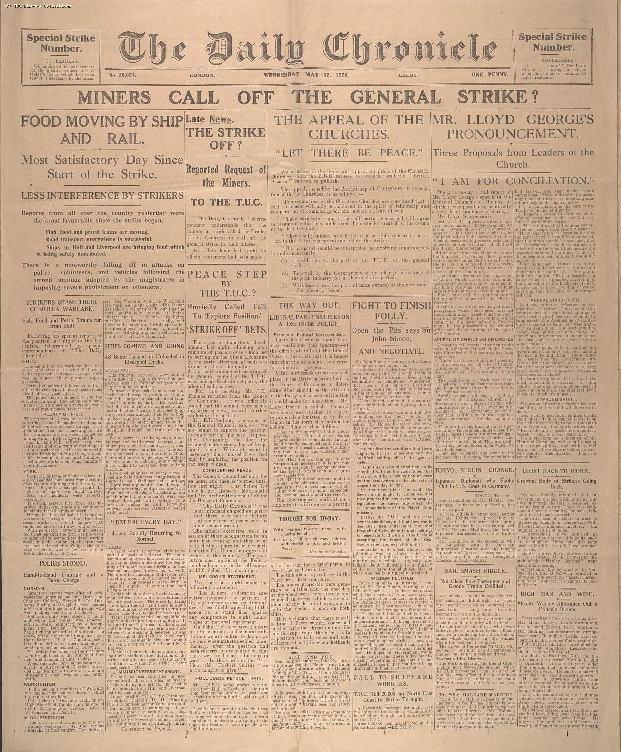 The Daily Chronicle, 12 May 1926