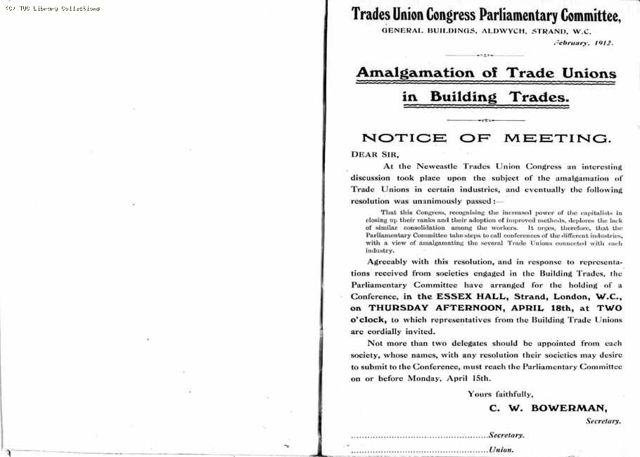 TUC Report, 1912