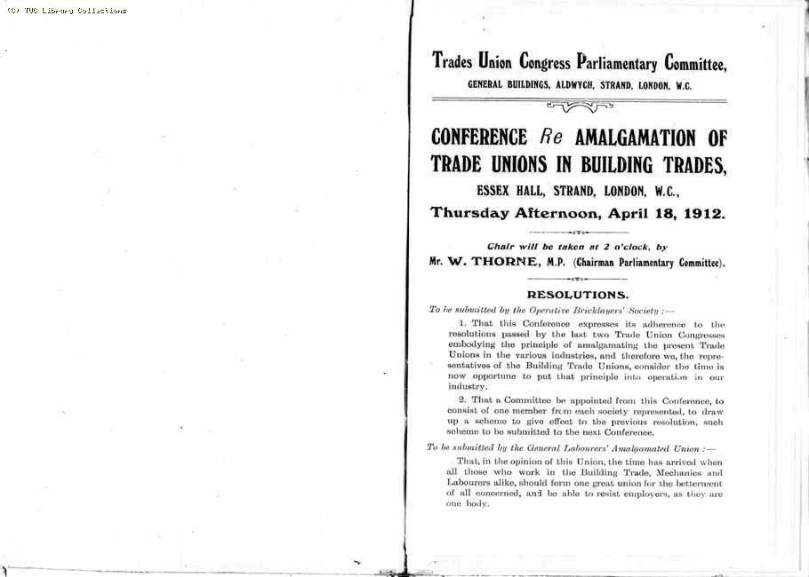 TUC Report, 1912