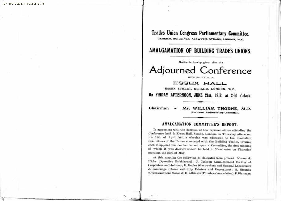 TUC Report, 1912