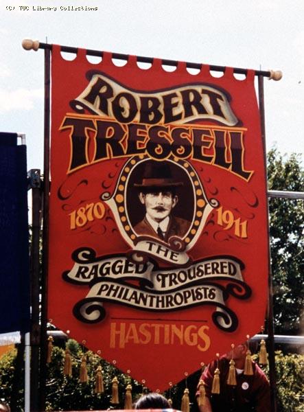 Robert Tressell banner - Tolpuddle Festival, 2002
