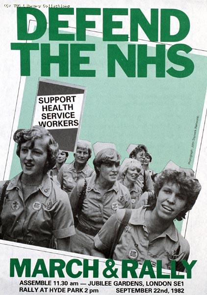 Leaflet - 'Defend the Nurses' rally, 22 September 1982