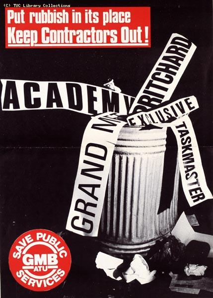 GMBATU anti-privatisation poster, 1985