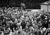 Mass meeting at British Leyland, 1981